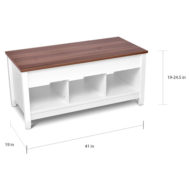 Table basse relevable avec compartiment caché-6