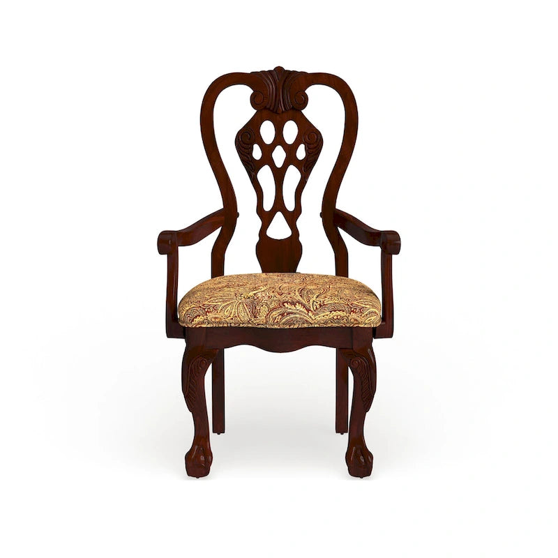 Chaise de salle à manger Carpia en merisier (lot de 2) de Furniture of America-3