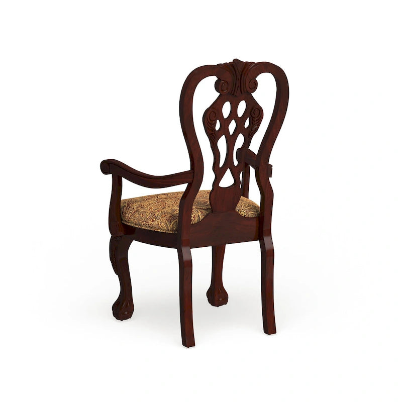 Chaise de salle à manger Carpia en merisier (lot de 2) de Furniture of America-5