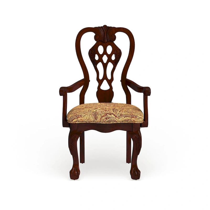 Chaise de salle à manger Carpia en merisier (lot de 2) de Furniture of America-9