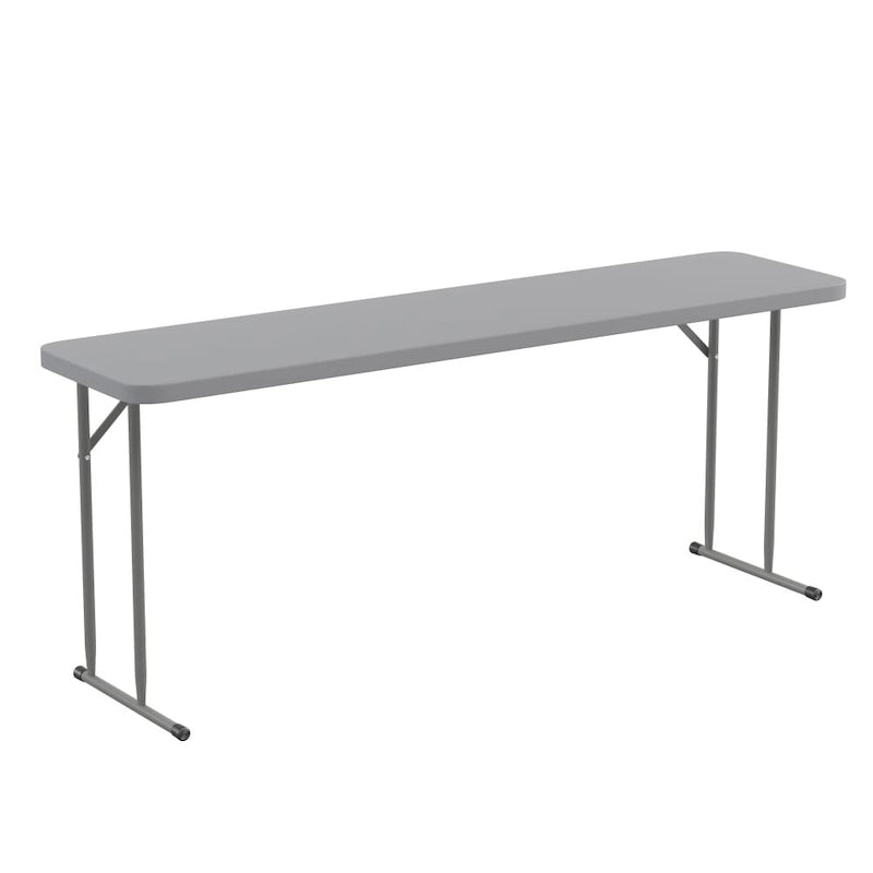 Table de formation pliante rectangulaire en plastique blanc granit de 1,80 m-5