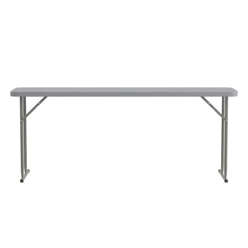 Table de formation pliante rectangulaire en plastique blanc granit de 1,80 m-12