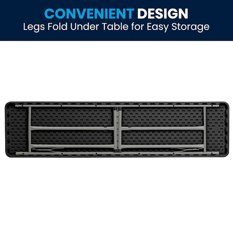 Table de formation pliante rectangulaire en plastique blanc granit de 1,80 m-23