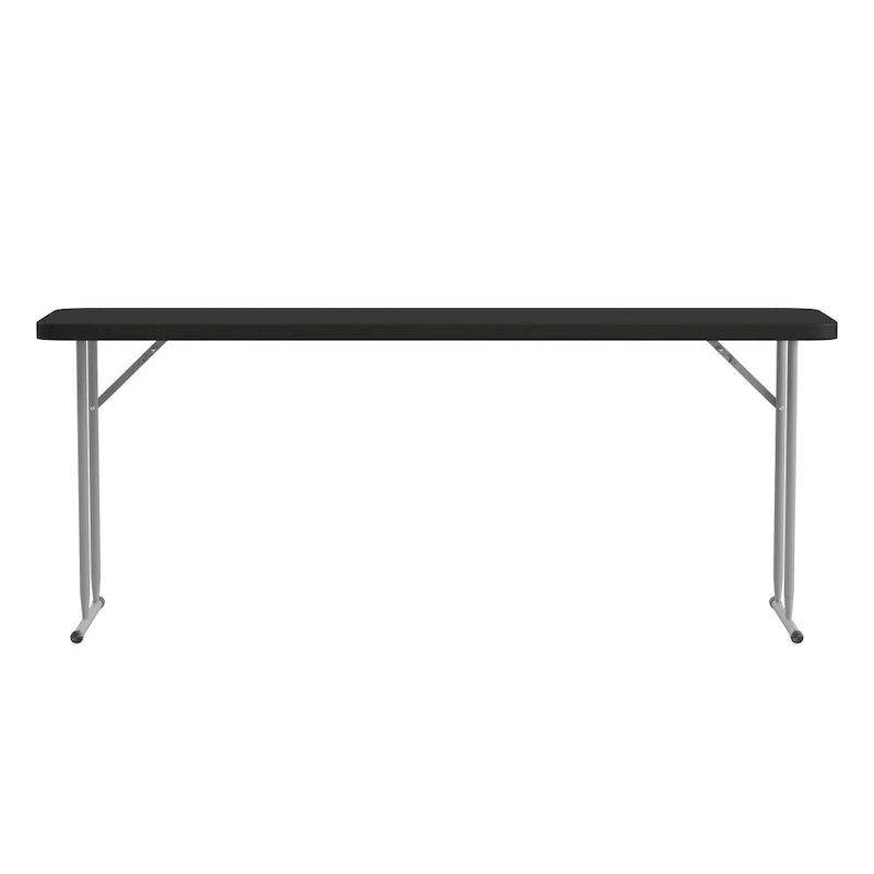 Table de formation pliante rectangulaire en plastique blanc granit de 1,80 m-28