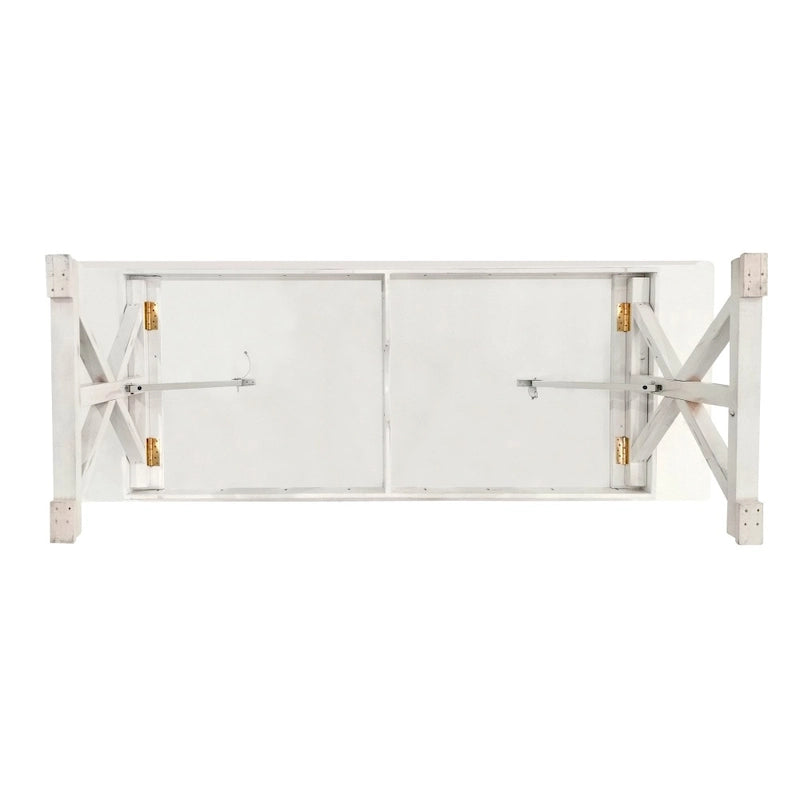 Table de salle à manger de ferme en pin massif avec pieds en X - 2,74 m x 101,6 cm-11