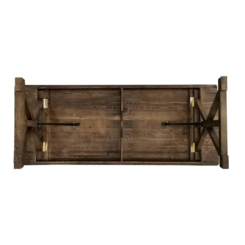 Table de salle à manger de ferme en pin massif avec pieds en X - 2,74 m x 101,6 cm-24