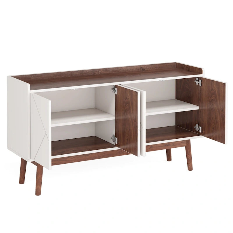 Buffet en bois à 4 portes avec rangement pour cuisine ou salle à manger - Non disponible-16