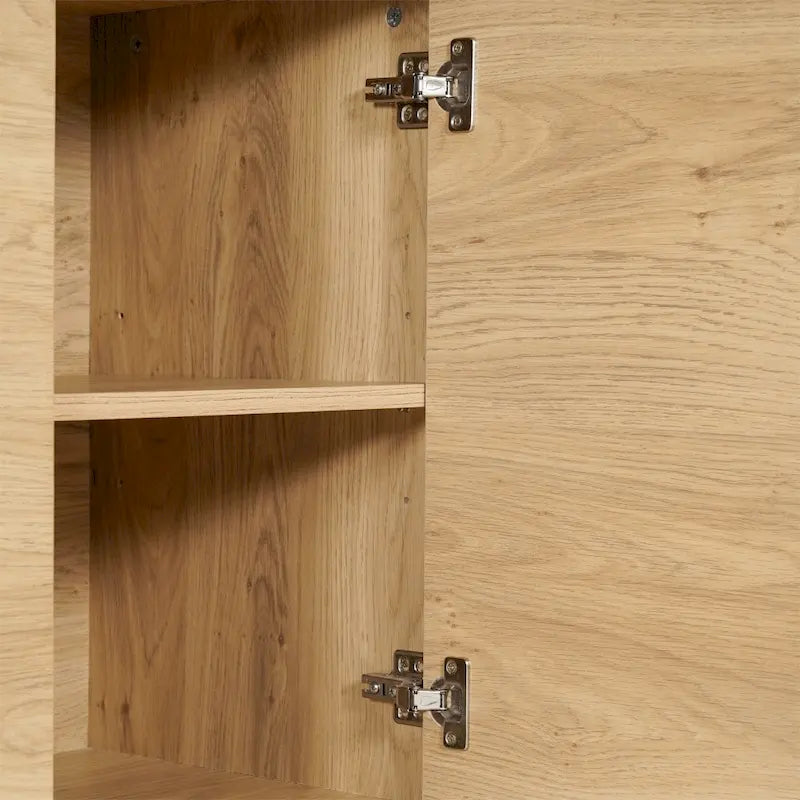 Buffet de 60 pouces avec 4 portes à fermeture amortie et étagères réglables - 15,75 po P x 59,25 po L x 29,75 po H-21