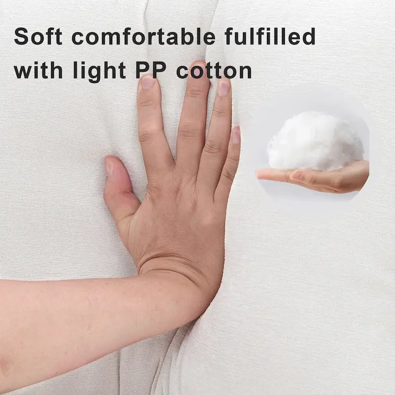 [VIDÉO fournie][Nouveau] Canapé d'angle moderne en forme de U (109,8 x 55,9 cm) avec coussins lombaires, canapé symétrique 6 places rembourré-22