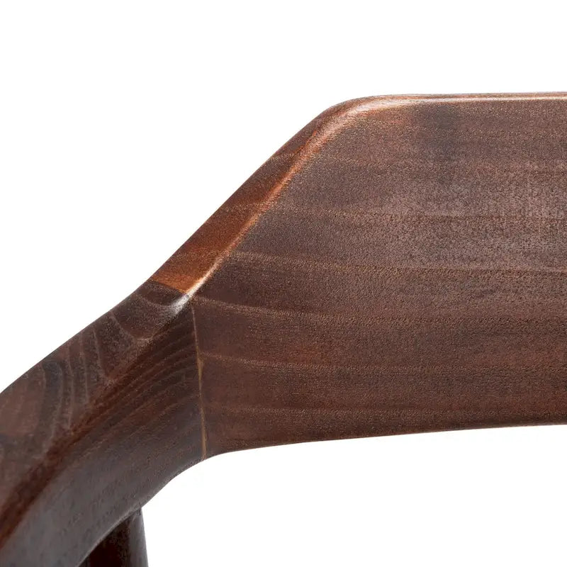 Fauteuil d'appoint Munro Wanda en cuir tressé et bois massif (entièrement assemblé) - 56 cm (L) x 52 cm (l) x 72 cm (H) - 56 cm (L) x 53 cm (P) x 74 cm (H)-9