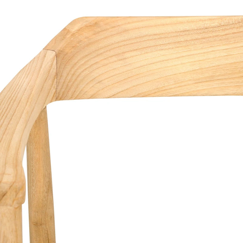 Fauteuil d'appoint Munro Wanda en cuir tressé et bois massif (entièrement assemblé) - 56 cm (L) x 52 cm (l) x 72 cm (H) - 56 cm (L) x 53 cm (P) x 74 cm (H)-25