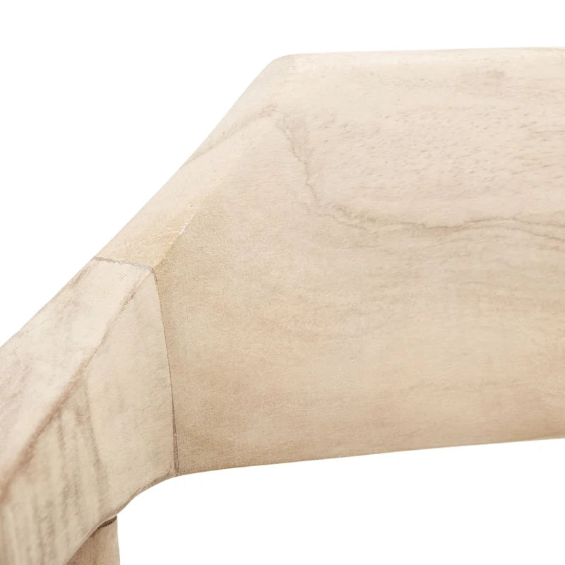 Fauteuil d'appoint Munro Wanda en cuir tressé et bois massif (entièrement assemblé) - 56 cm (L) x 52 cm (l) x 72 cm (H) - 56 cm (L) x 53 cm (P) x 74 cm (H)-30