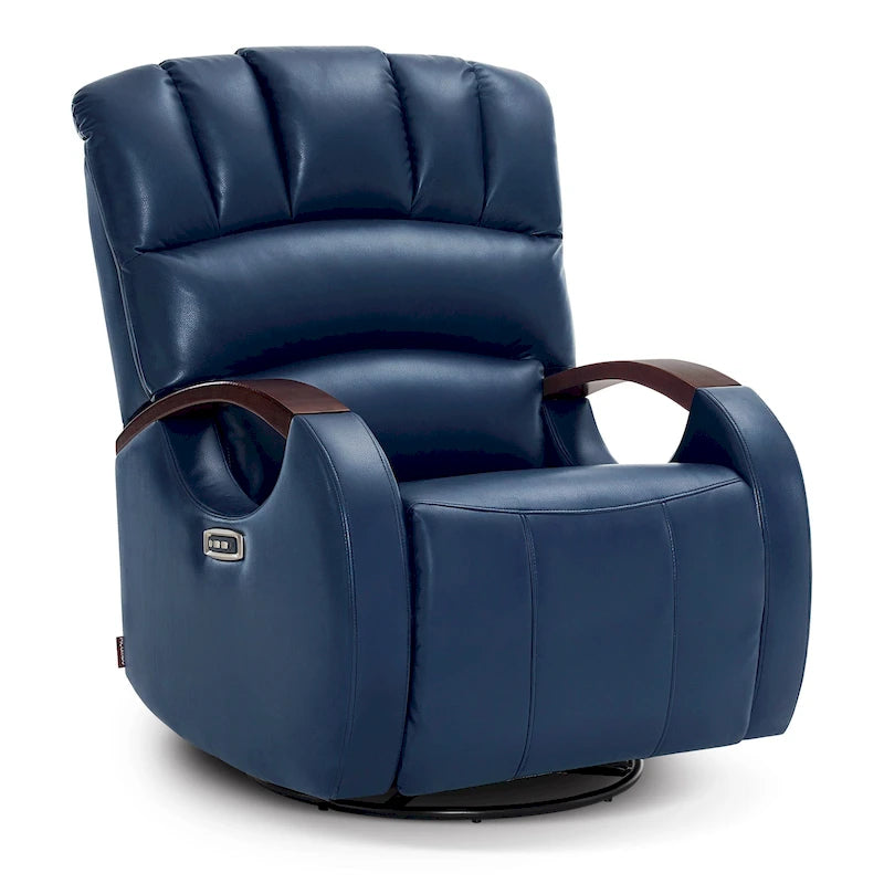 Fauteuil inclinable pivotant et pivotant MCombo avec appui-tête réglable pour chambre d'enfant, en similicuir PR616-37