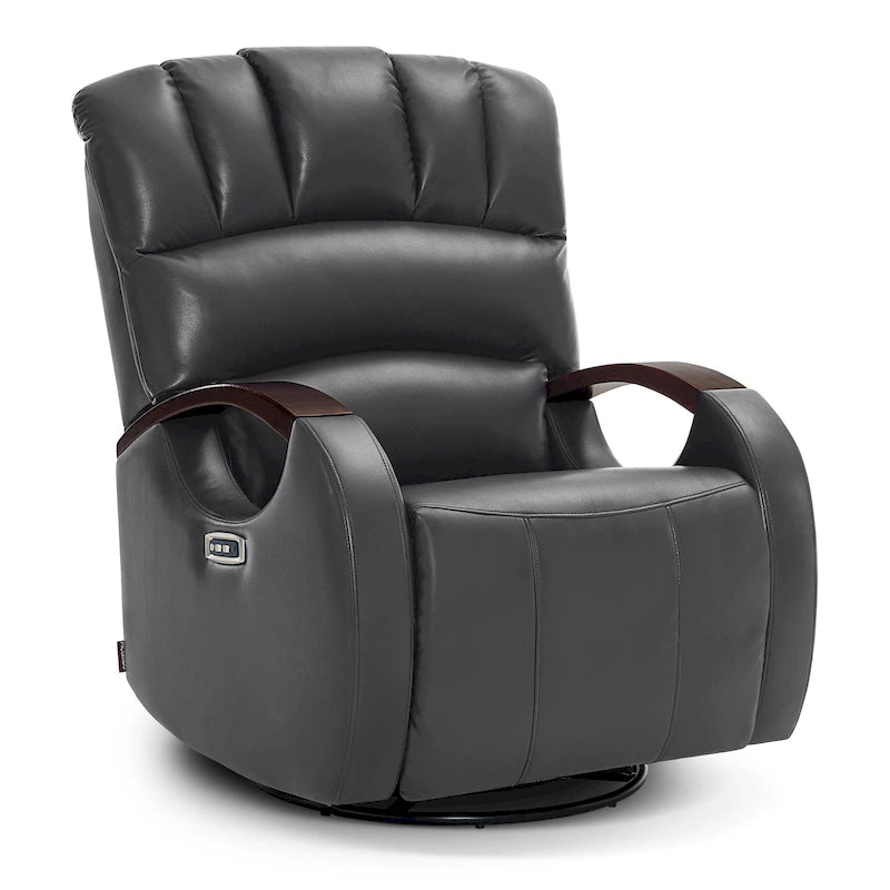 Fauteuil inclinable pivotant et pivotant MCombo avec appui-tête réglable pour chambre d'enfant, en similicuir PR616-38