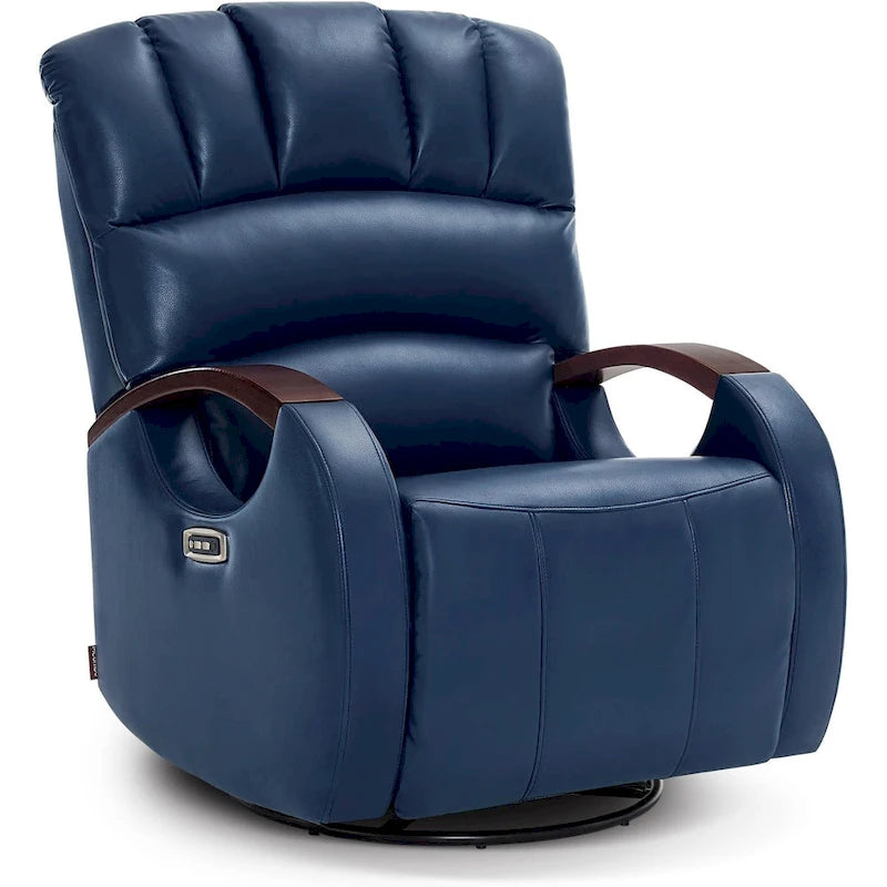 Fauteuil inclinable pivotant et pivotant MCombo avec appui-tête réglable pour chambre d'enfant, en similicuir PR616-4