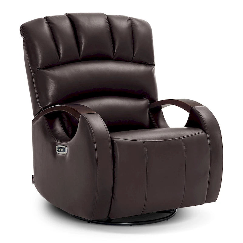 Fauteuil inclinable pivotant et pivotant MCombo avec appui-tête réglable pour chambre d'enfant, en similicuir PR616-5