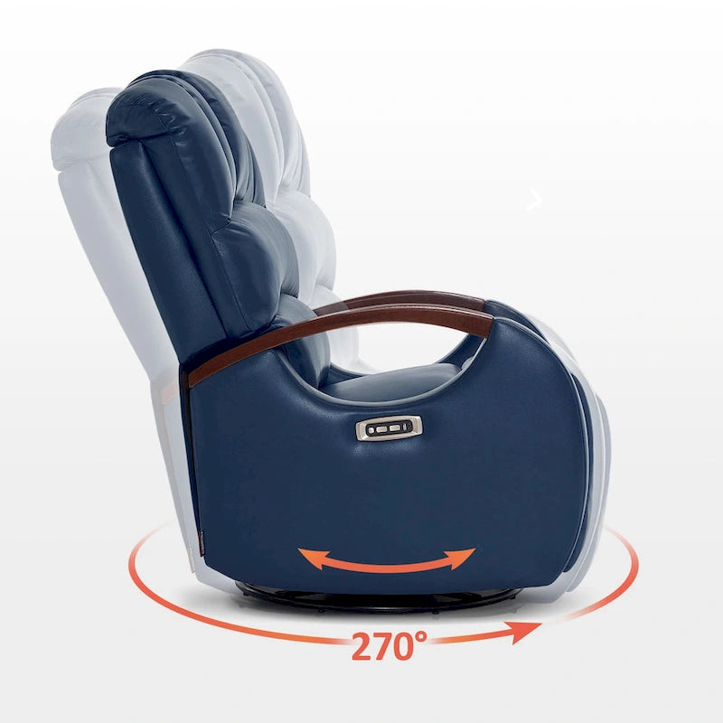Fauteuil inclinable pivotant et pivotant MCombo avec appui-tête réglable pour chambre d'enfant, en similicuir PR616-26