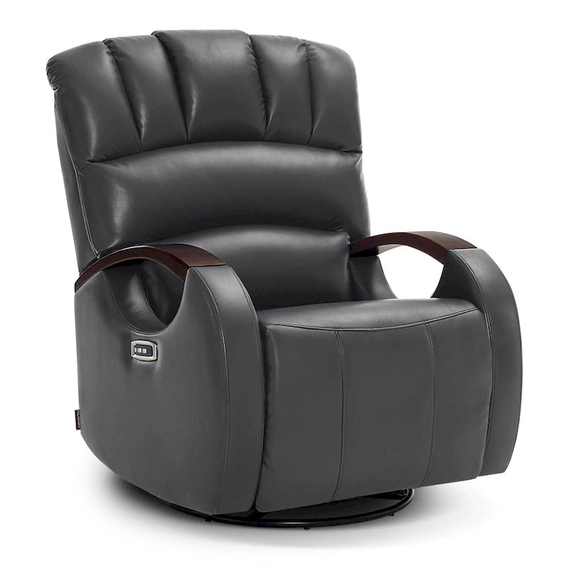 Fauteuil inclinable pivotant et pivotant MCombo avec appui-tête réglable pour chambre d'enfant, en similicuir PR616-30