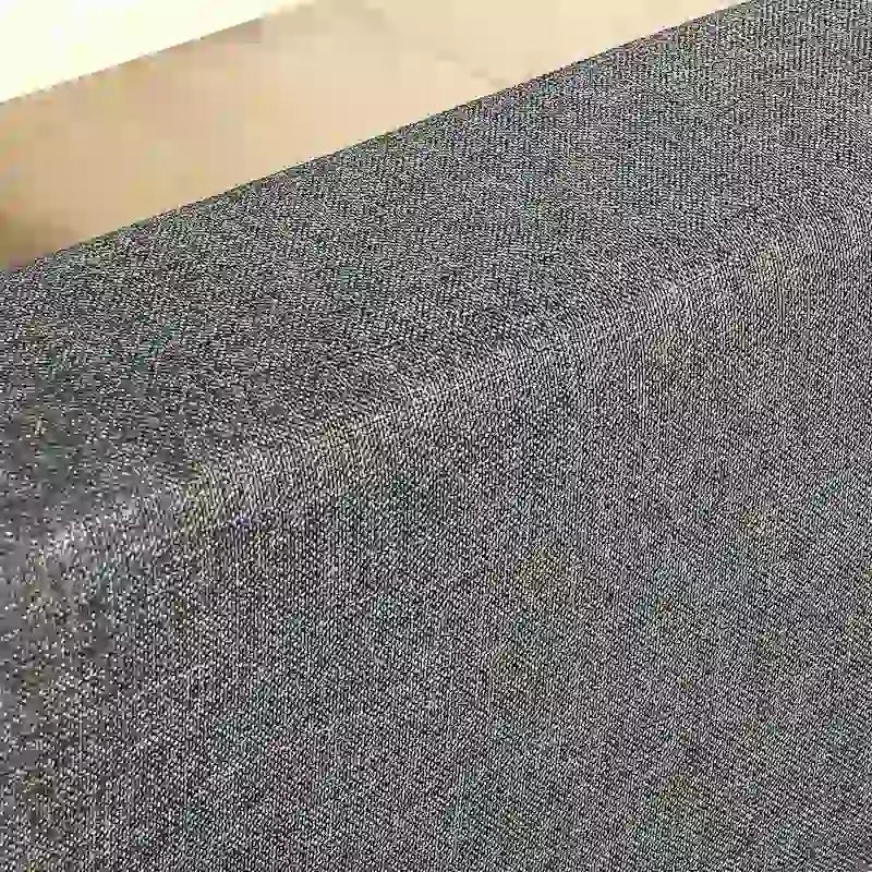 Lit plateforme rembourré gris moderne de taille King-5