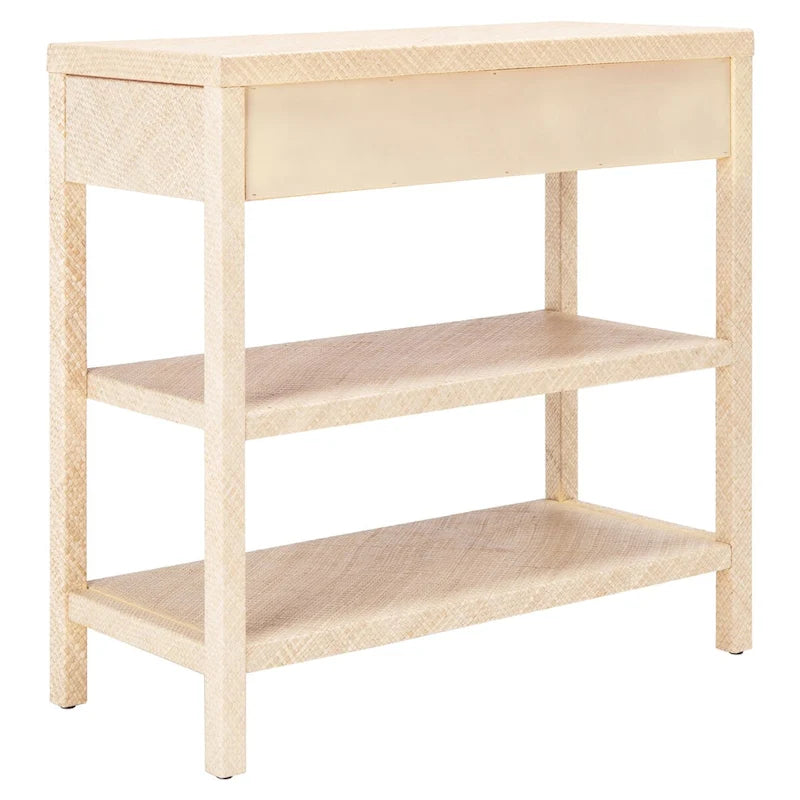 Console SAFAVIEH Iza en raphia naturel clair et or - 79 cm (L) x 36 cm (l) x 76 cm (H)-5