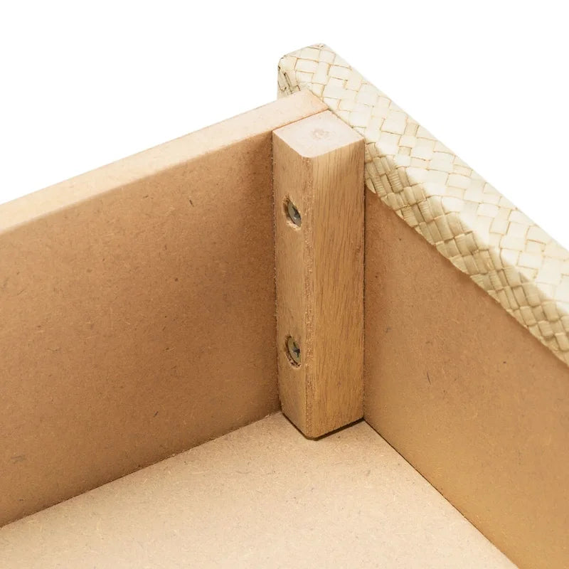 Console SAFAVIEH Iza en raphia naturel clair et or - 79 cm (L) x 36 cm (l) x 76 cm (H)-8