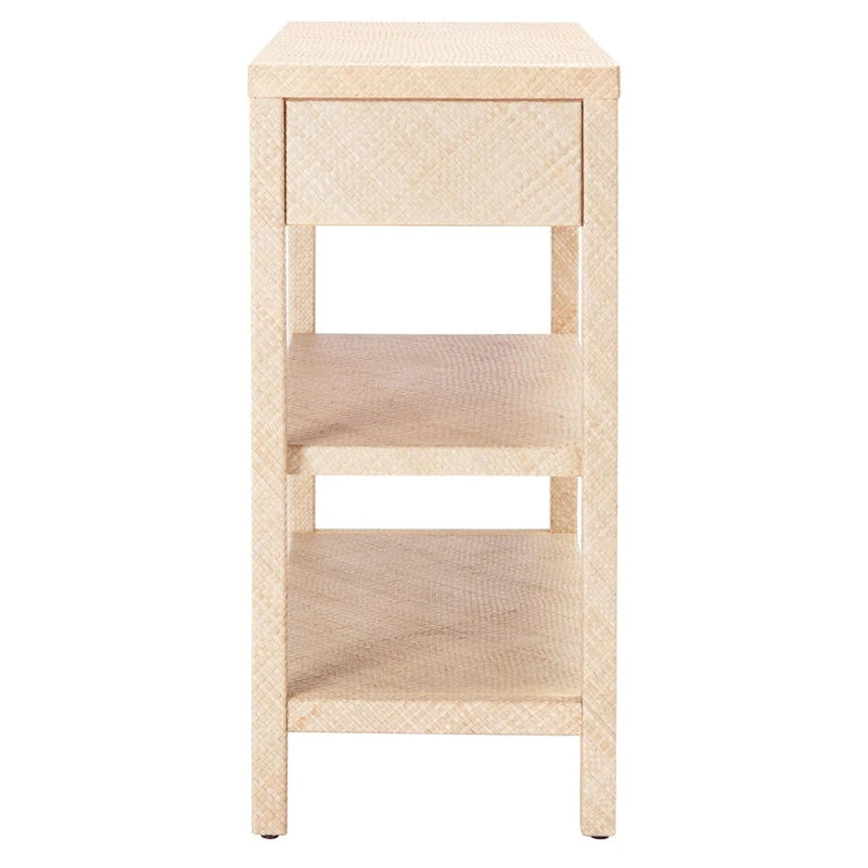 Console SAFAVIEH Iza en raphia naturel clair et or - 79 cm (L) x 36 cm (l) x 76 cm (H)-10
