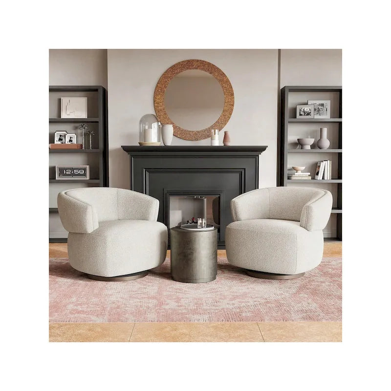 Fauteuil pivotant rembourré entièrement assemblé-23