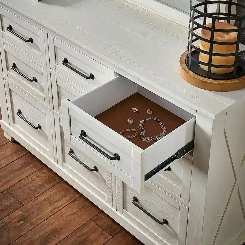 Collection de rangement 5 pièces en bois massif Simply Solid Shanna pour chambre à coucher-13