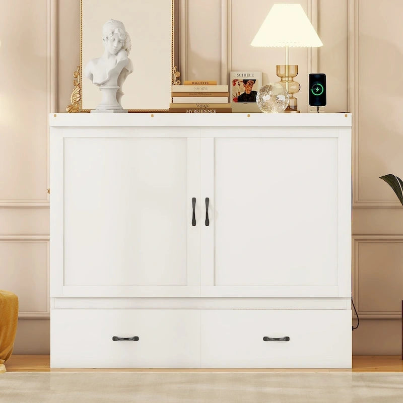 Lit escamotable avec port USB et grand tiroir-23