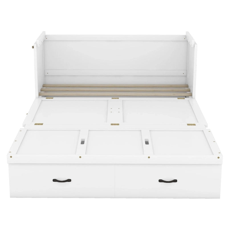 Lit escamotable avec port USB et grand tiroir-31