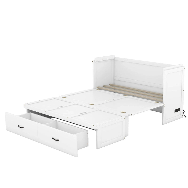 Lit escamotable avec port USB et grand tiroir-32