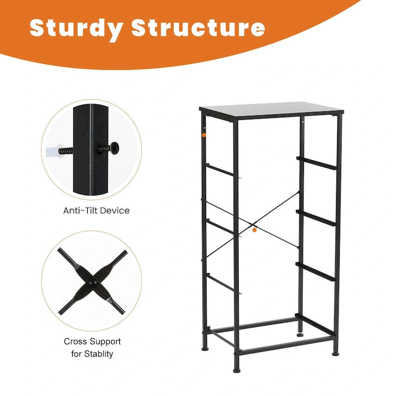 Commode à 4 tiroirs avec structure en métal et plateau en bois-15