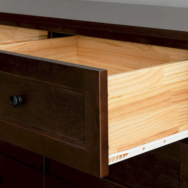 Commode à 6 tiroirs avec poignée ronde rétro-9