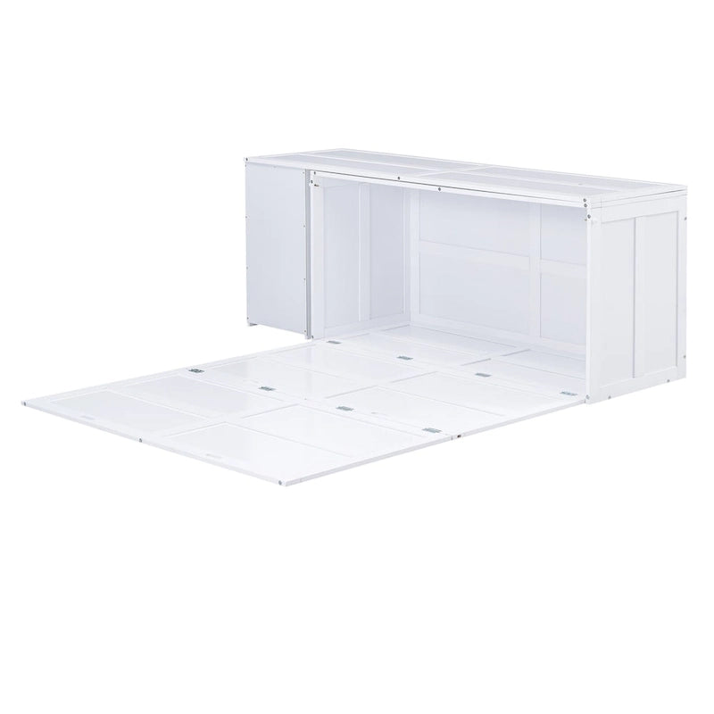 Lit escamotable Queen Size avec bureau pivotant-7