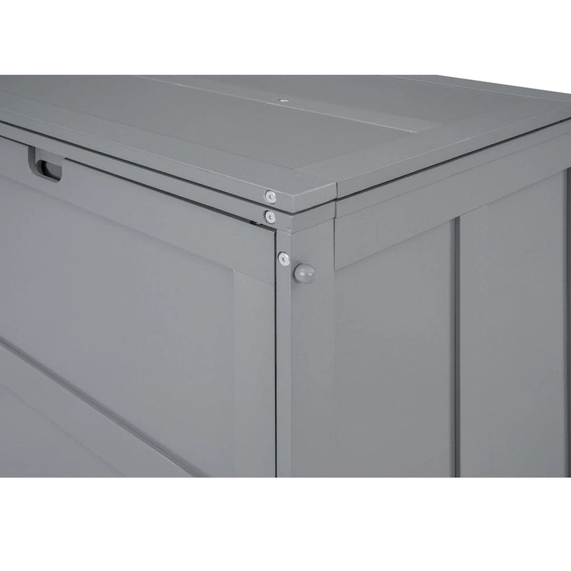 Lit escamotable Queen Size avec bureau pivotant-16