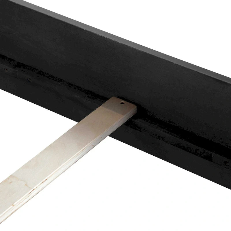 Lit moderne Alaric de Furniture of America, en bois massif noir, avec tête de lit éclairée par LED-11