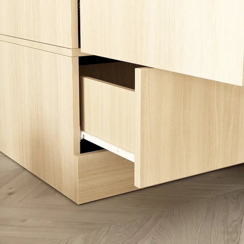 Armoire-penderie avec poignées dorées et meuble haut en option-36