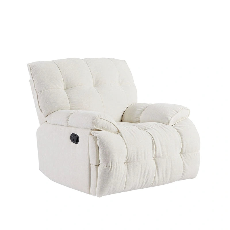 Fauteuil inclinable pivotant à 360 degrés en tissu, robuste, pour salon-5
