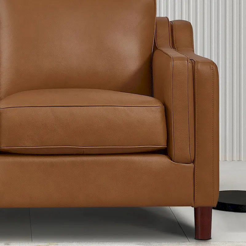 Canapé d'angle en cuir pleine fleur Hydeline Bella-8