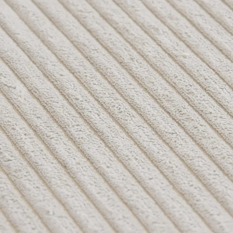 Canapé d'angle 4 pièces en forme de L, revêtu de velours côtelé, avec pouf-8