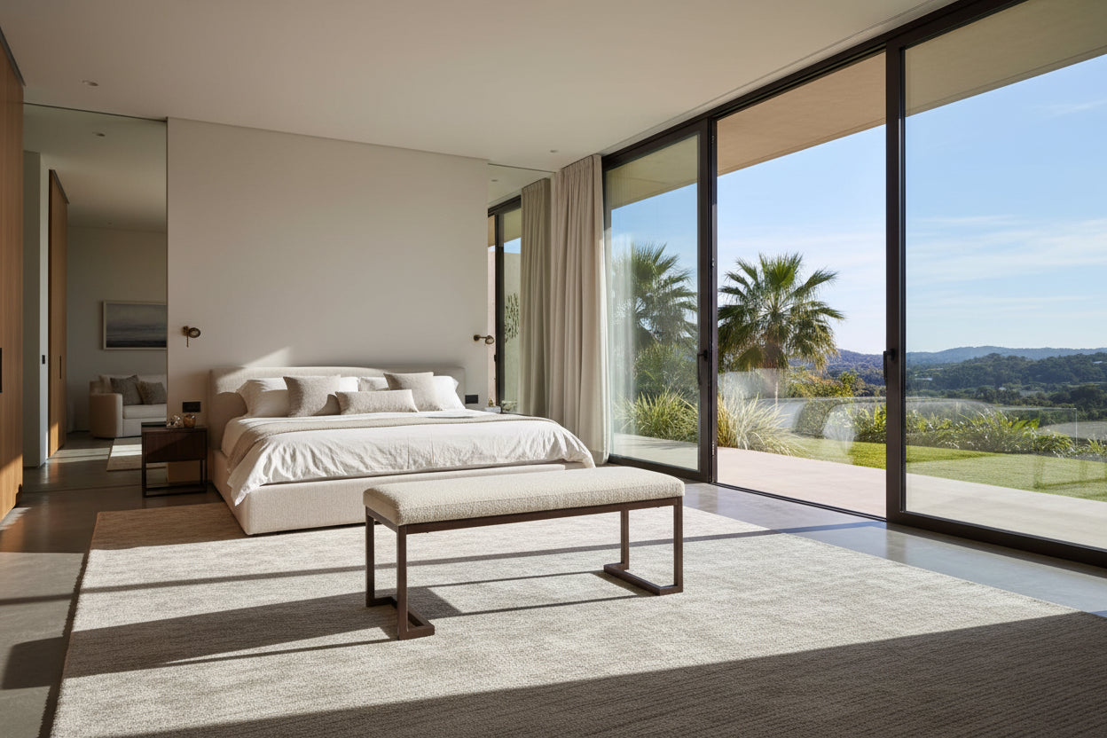 Contemporary Upholstered Rectangular Accent Bench