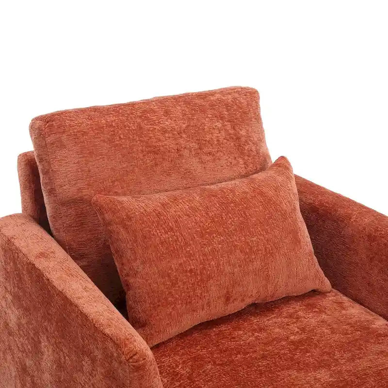 Fauteuil de lecture une place en chenille, fauteuil d'appoint rembourré avec coussin moelleux, fauteuil de lecture moderne du milieu du siècle-14