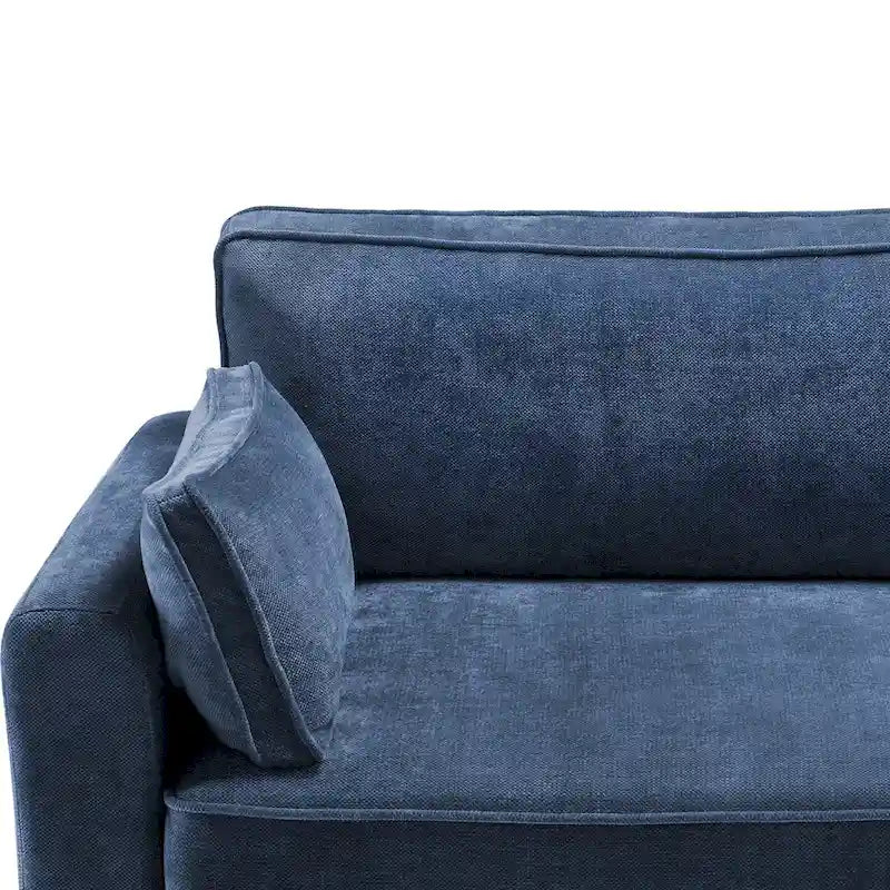 Canapé 3 places LUE BONA 81 en velours côtelé moderne, canapé rectangulaire en polyester pour salon - 81 cm (L) x 33 cm (P) x 26 cm (H)-3