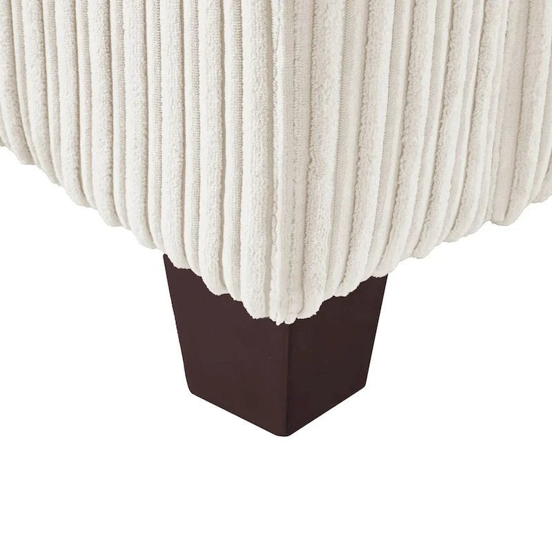 Canapé 3 places LUE BONA 81 en velours côtelé moderne, canapé rectangulaire en polyester pour salon - 81 cm (L) x 33 cm (P) x 26 cm (H)-12