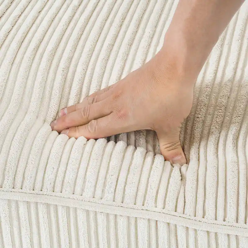 Canapé 3 places LUE BONA 81 en velours côtelé moderne, canapé rectangulaire en polyester pour salon - 81 cm (L) x 33 cm (P) x 26 cm (H)-13