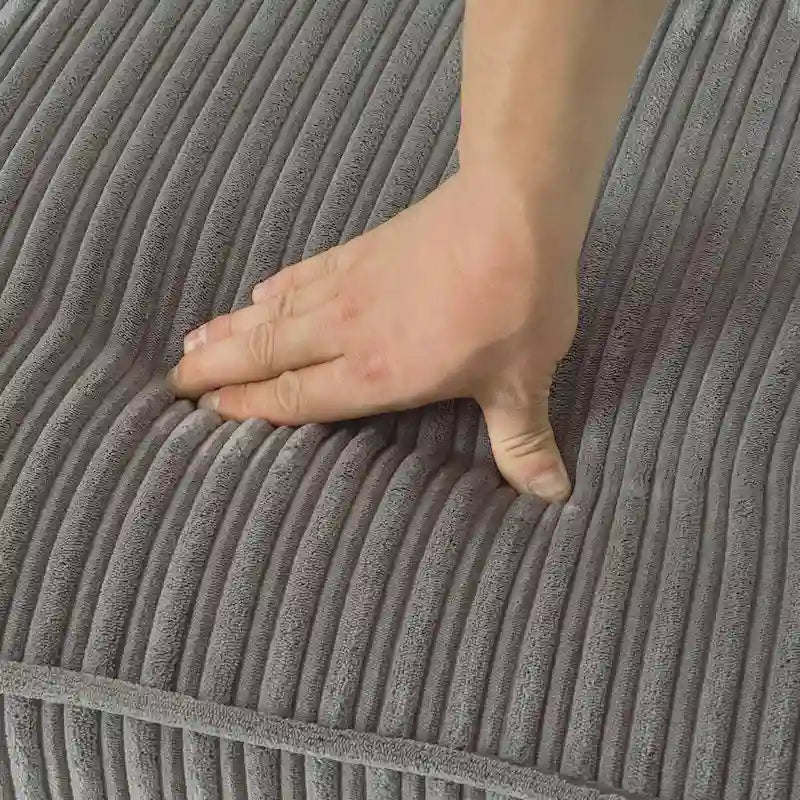 Canapé 3 places LUE BONA 81 en velours côtelé moderne, canapé rectangulaire en polyester pour salon - 81 cm (L) x 33 cm (P) x 26 cm (H)-23