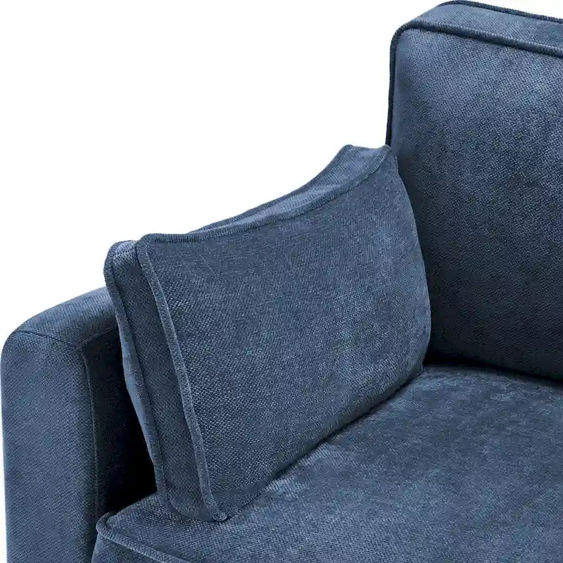 Canapé 3 places LUE BONA 81 en velours côtelé moderne, canapé rectangulaire en polyester pour salon - 81 cm (L) x 33 cm (P) x 26 cm (H)-27