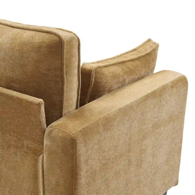 Canapé 3 places LUE BONA 81 en velours côtelé moderne, canapé rectangulaire en polyester pour salon - 81 cm (L) x 33 cm (P) x 26 cm (H)-33