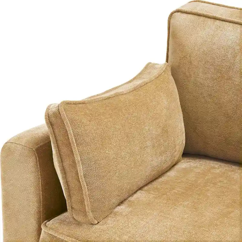 Canapé 3 places LUE BONA 81 en velours côtelé moderne, canapé rectangulaire en polyester pour salon - 81 cm (L) x 33 cm (P) x 26 cm (H)-35