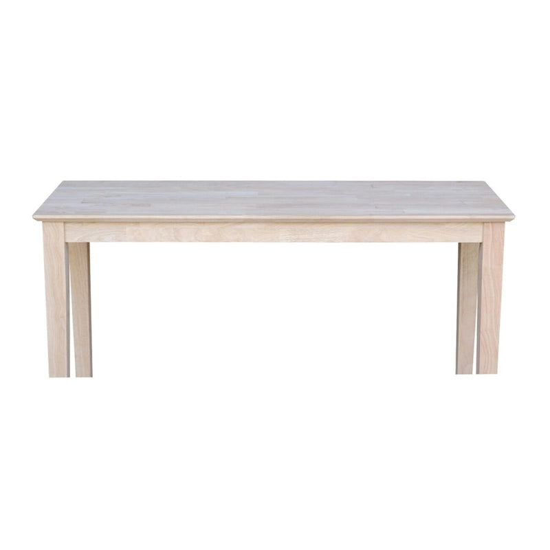 Table console Shaker en bois d'hévéa massif non fini-4